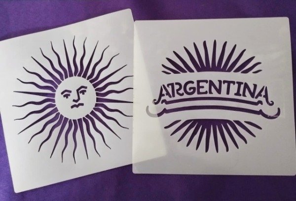 Producto - Stencils 25 de Mayo - Sol de Mayo y Argentina