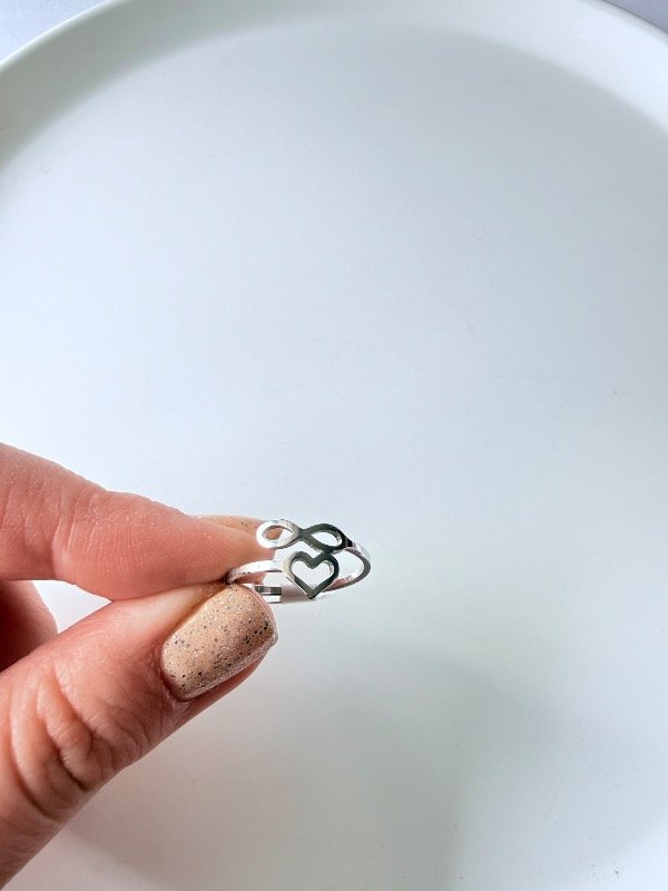 Producto - Anillo corazon infinito acero