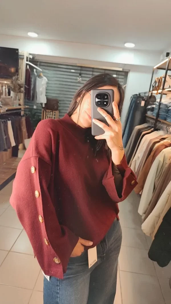 Producto - Sweater vino botones - 2