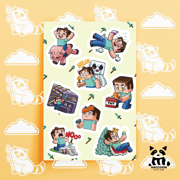 Producto - Plancha de Stickers Minecraft 3