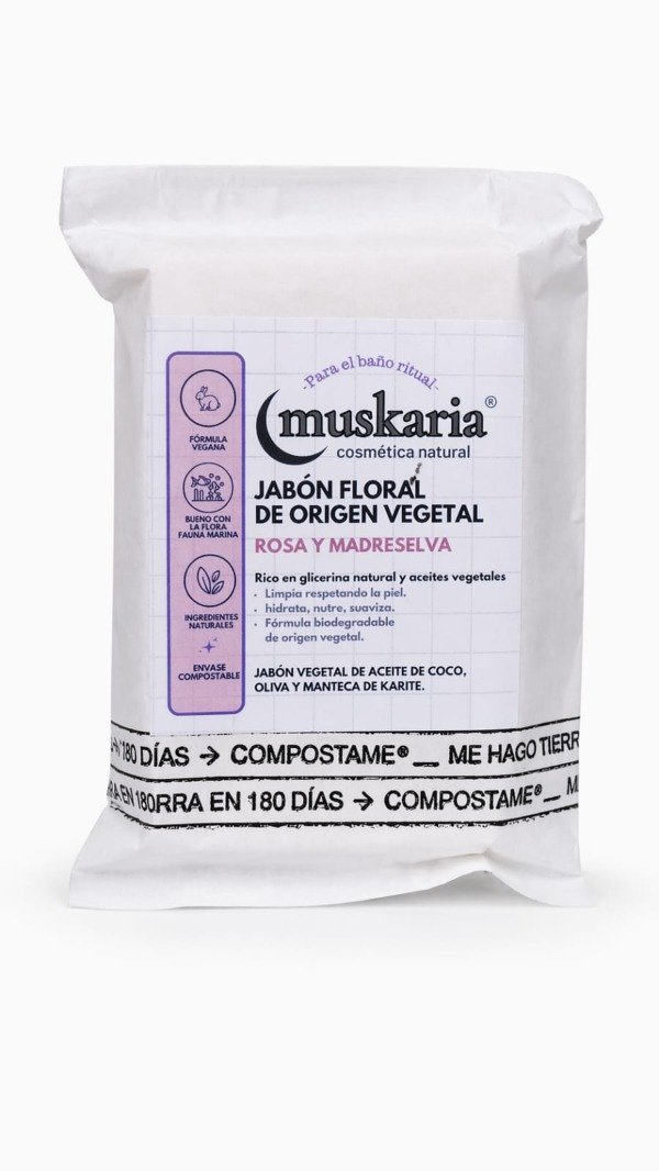Producto - Jabón Vegetal Puro Rosas y Madreselva 100 g
