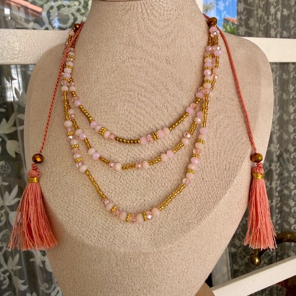 Producto - Choker Bali rosa