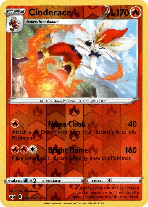 Producto - Cinderace - 36/202 - Sword and Shield - Reverse Holo