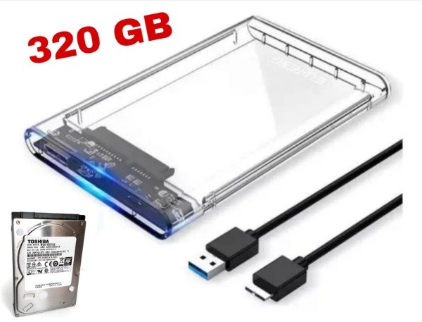 Producto - CARRY CON DISCO RÍGIDO 320 GB PC / PS2 /PS3