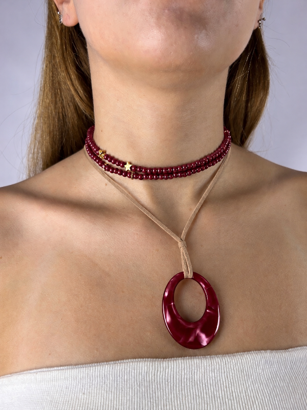 Producto - CHOCKER DE GAMUZA ARENA DIJE MARMOLADO 3041 - 0