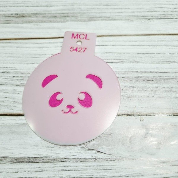 Producto - St 5427  Stencil Panda  de 8 cm Cafe / Cookies
