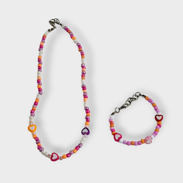 Producto - Collar + Pulsera Corazones