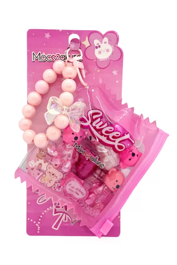 Producto - Set llavero+5 mini labial osito Macallure LM 4/26