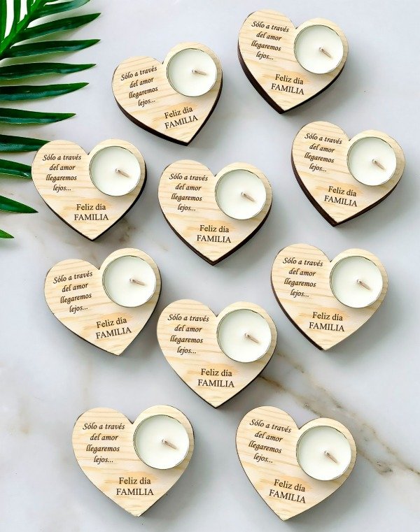 Producto - PORTAVELAS CORAZON CON VELITA DE NOCHE