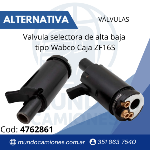 Producto - Valvula selectora de alta baja  tipo Wabco Caja ZF16S 4762861