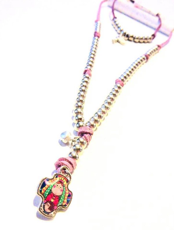 Producto - Conjunto de ROSARIO PORFIS + Pulsera Angel
