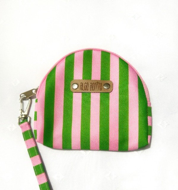 Producto - MONEDERO SUSI RAYADO VERDE Y ROSA (en stock)