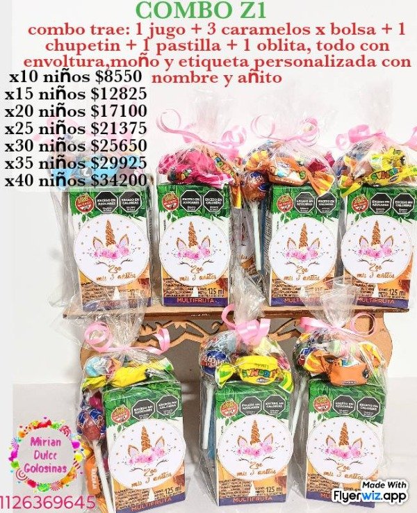 Producto - Combo unicornio dreams z1
