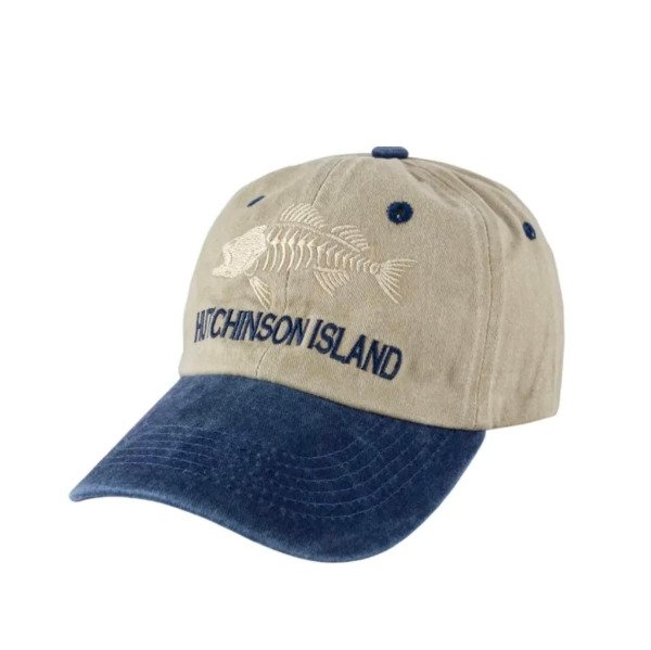 Producto - Gorra de Gabardina Enteriza Hutchinson Island Pez Esqueleto Bordado Vs Colores