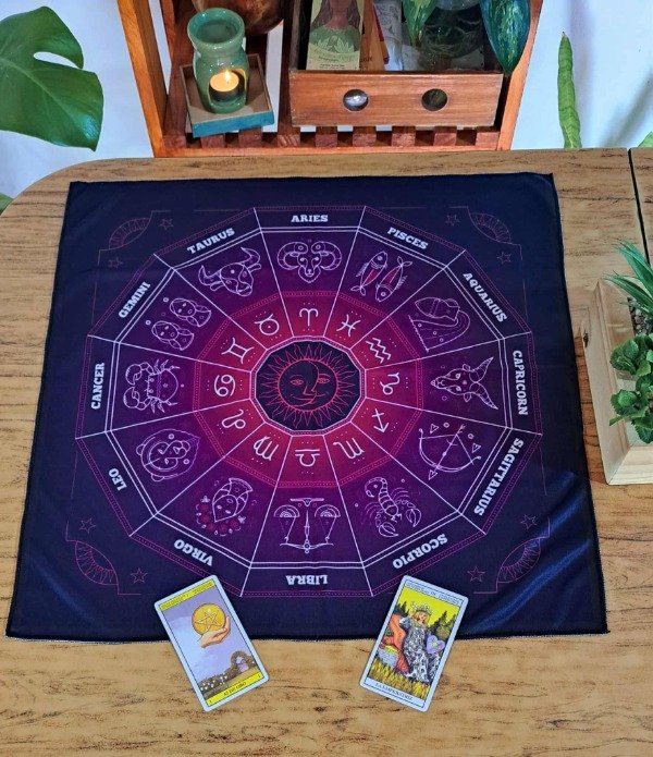 Producto - Paño de Tarot Zodiaco Violeta