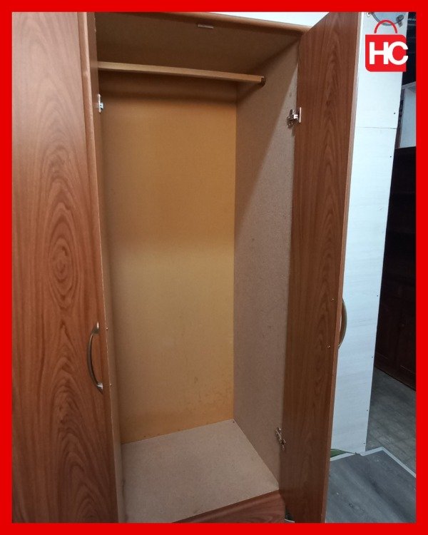 Producto - Placard ropero de 6 puertas y 4 cajones en melamina tono madera - 8