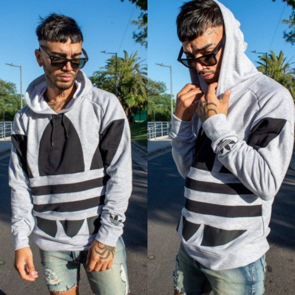 Producto - Buzo logo trifol gris oscuro