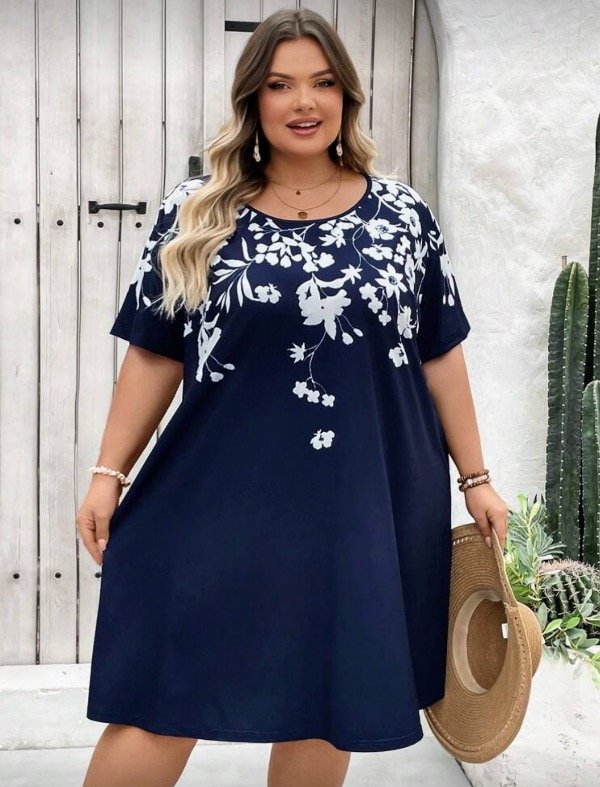 Producto - vestido  blue con estampado