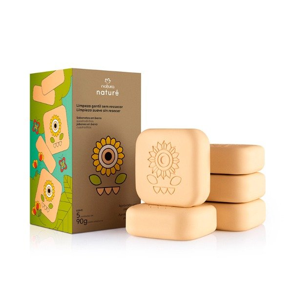Producto - Jabones en Barra Quadradinhos Naturé (5 de 90g c/u)