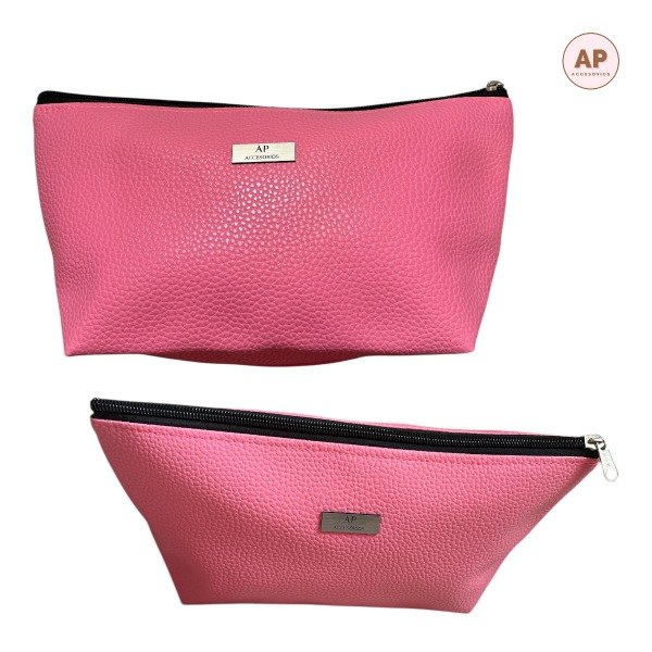 Producto - NECESER CUERINA XL ROSA CHICLE
