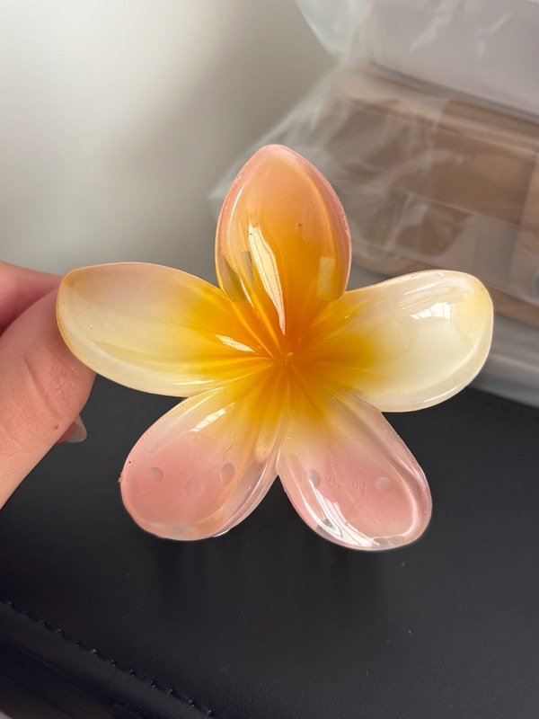 Producto - Broche flor rosa y amarillo