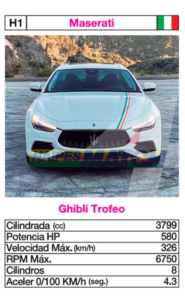 Producto - Cartas Autos Sport - Match4 - 2