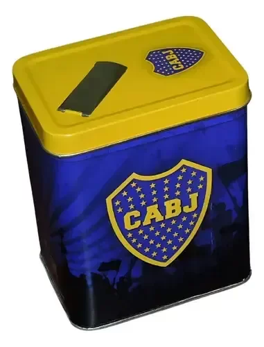 Producto - Fallado!! Boca Juniors Azucarera O Yerbera De Lata (amarillo)