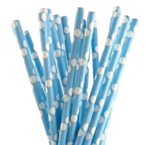 Producto - Sorbetes celestes con lunares blancos x unidades - 0