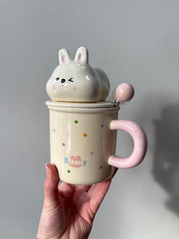 Producto - Taza Bunny con tapa y cuchara - 0