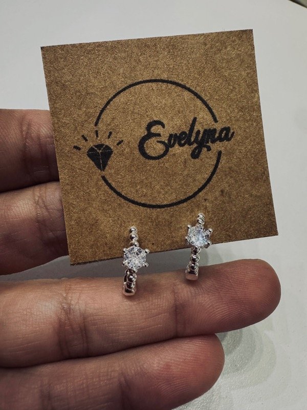 Producto - Argollas Punto de luz Acero Blanco