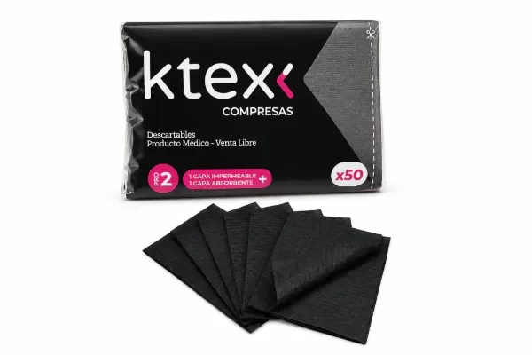 Producto - COMPRESA CAMPO ESTERIL KTEX X50 NEGRO