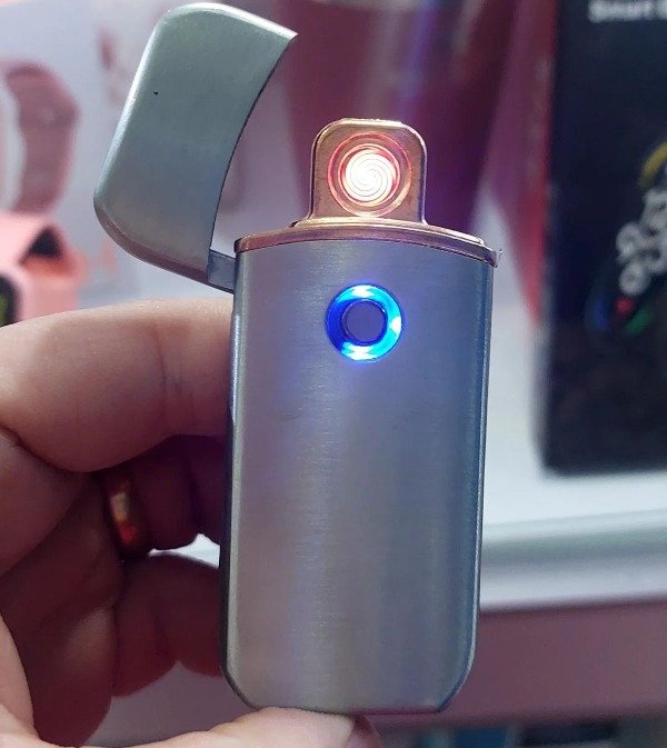 Producto - Encendedor Lighter Usb Recargable Boton Luminoso Catalitico - 4