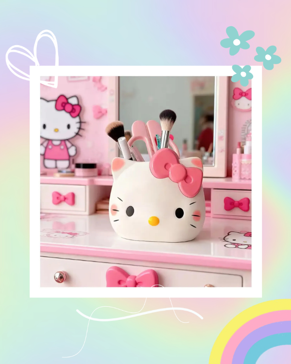 Producto - Organizador Porta Lápices  Brochas Hello Kitty Carita