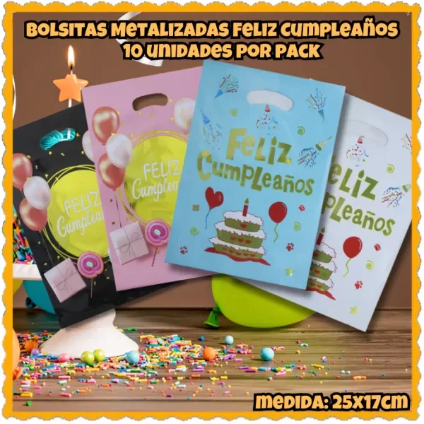 Producto - 10 BOLSA DE CUMPLEAÑOS