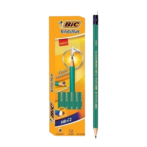 Producto - Lápiz Negro BIC Evolution HB con Goma