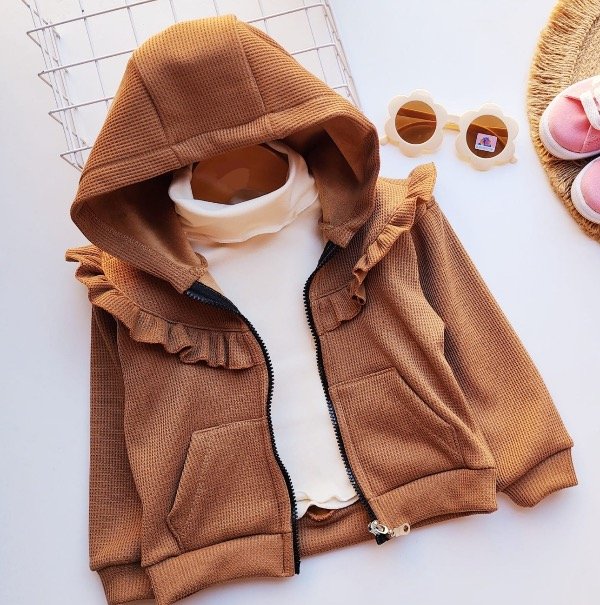 Producto - Campera wafle con plush dentro - Terracota