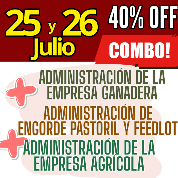Producto - COMBO 3 CURSOS: Admin Ganadera + Engorde Pastoril y Feedlot + Admin Agrícola
