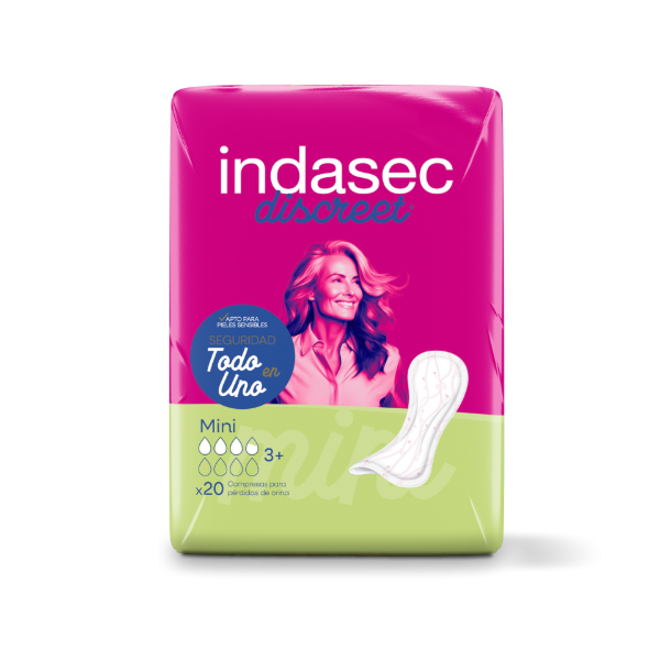 Producto - Indasec Discreet Mini 20 Apósitos para incontinencia