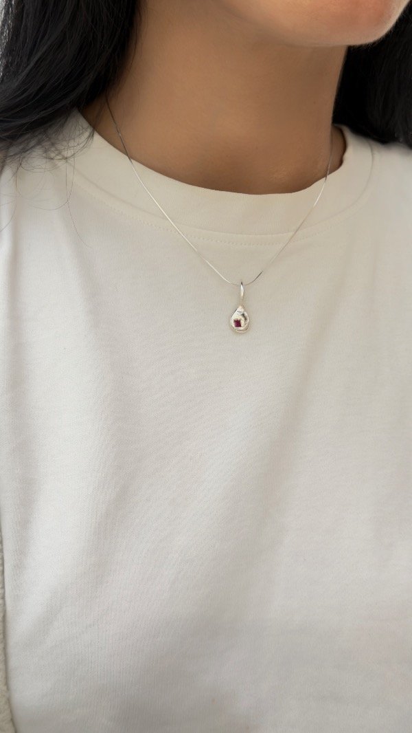Producto - Collar plata único con piedras cubic - 2