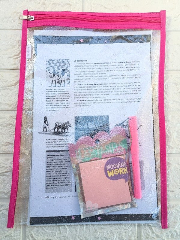 Producto - Sobre Cristal Grande Glitter Oficio Fucsia