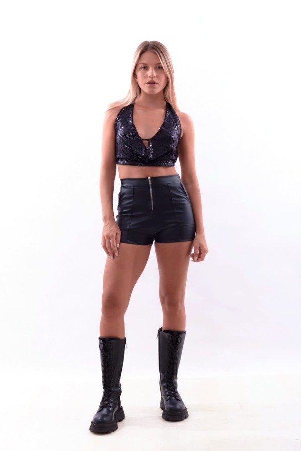 Producto - Short Cuerina Cierre