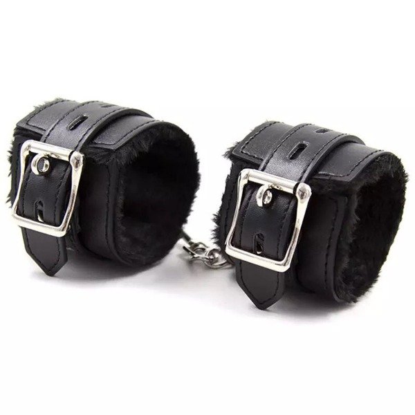Producto - Esposas de ecocuero con peluche negro
