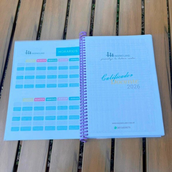 Producto - Calificador Docente Esencial A5 Ideal para docentes con hasta 9 cursos