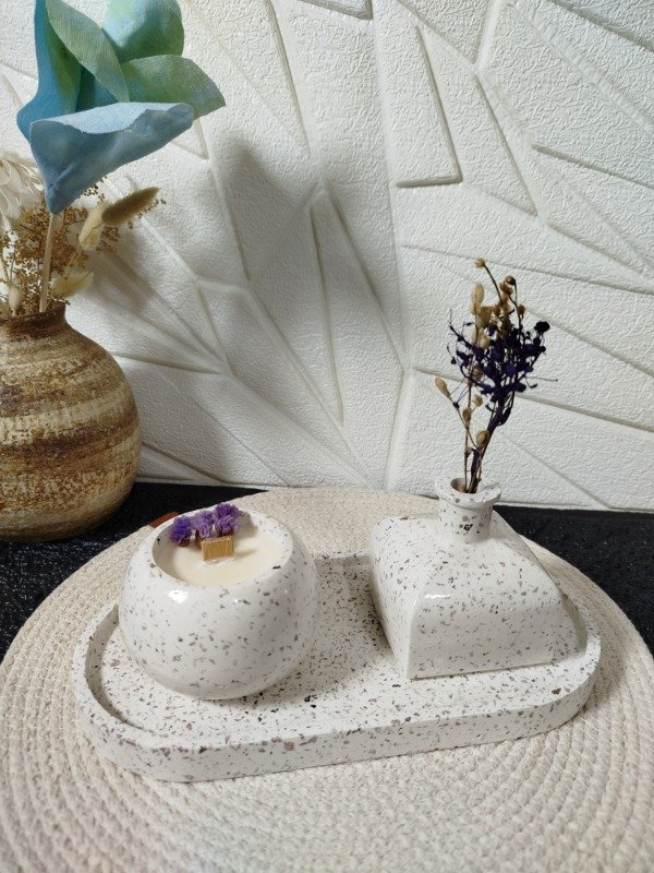 Producto - Bok de 3 Piezas Con Piedra de Granito Rosa