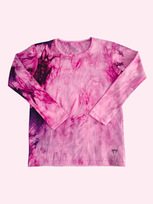 Producto - Remera manga UV larga rosa batik MOM 10 años