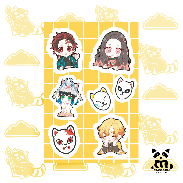 Producto - Plancha de Stickers Demon Slayer