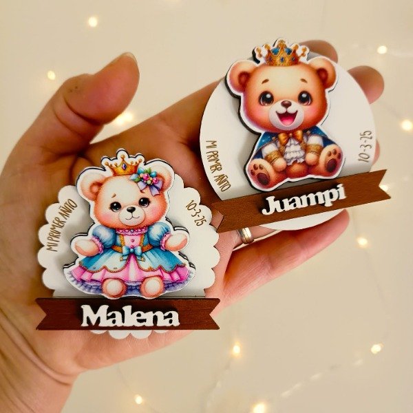 Producto - Souvenir llavero o iman personalizado - OSITOS REYES