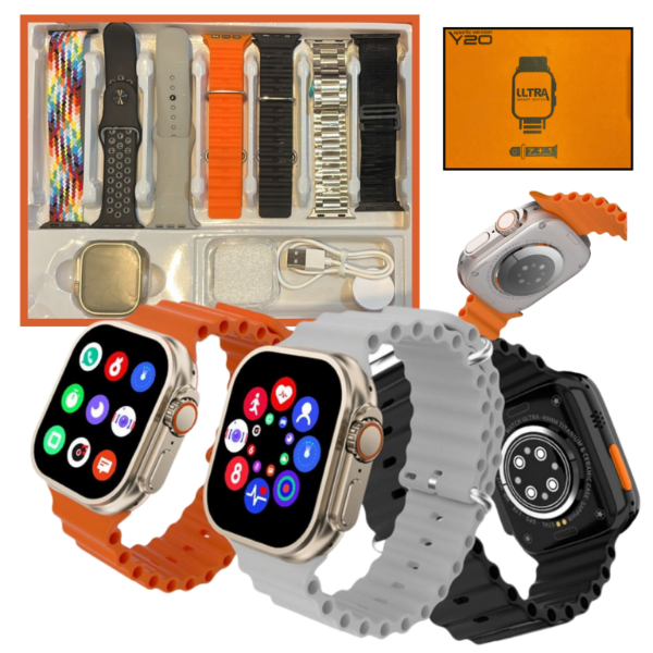 Producto - SMARTWATCH Y 20+7 MALLAS+FUNDA  SILIC+CARGA