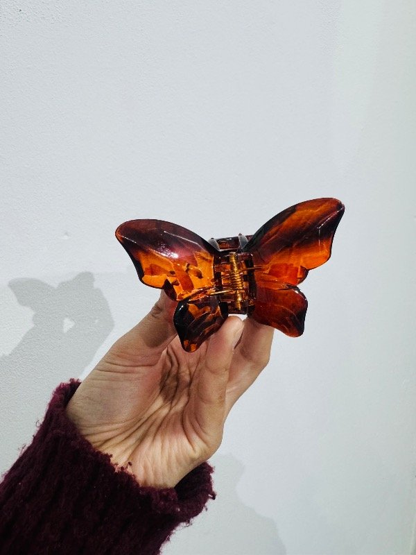 Producto - Broche pelo mariposa marrón