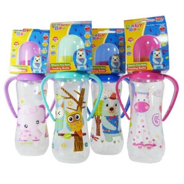 Producto - Mamadera con asas y tetina para jugo de 250ml (BABY BEE)